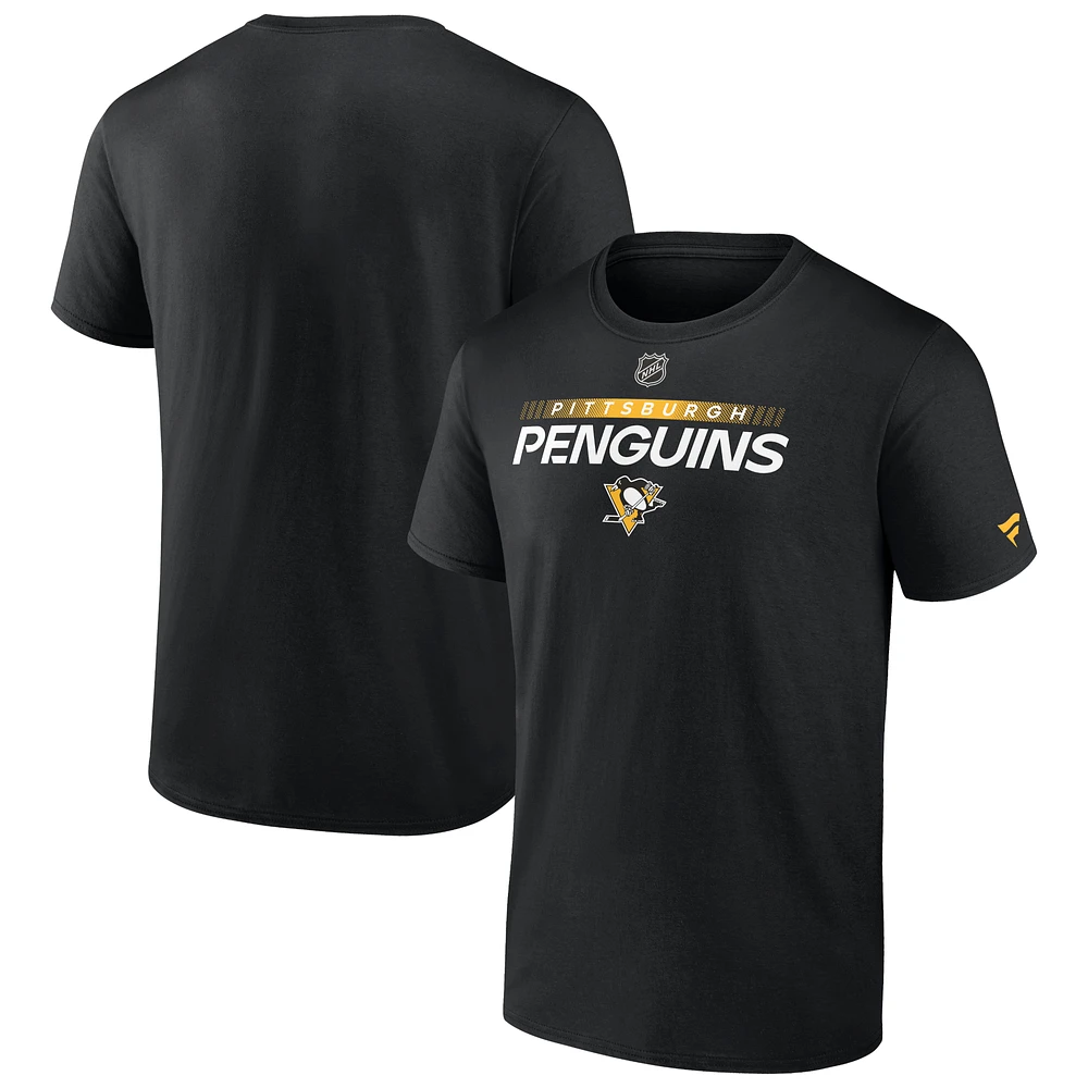 Men's Black Pittsburgh Penguins Authentic Pro Team Core Collection Prime T-Shirt