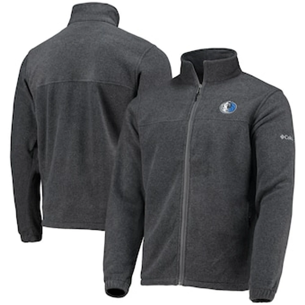 Men's Columbia Dallas Mavericks Heathered Charcoal Flanker Full-Zip Jacket