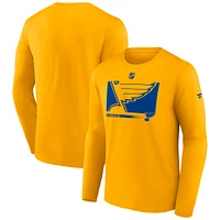 Men's Gold St. Louis Blues Authentic Pro Core Collection Secondary Long Sleeve T-Shirt