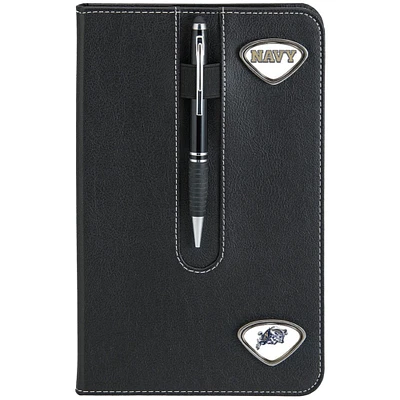 Navy Midshipmen Black Business Notebook