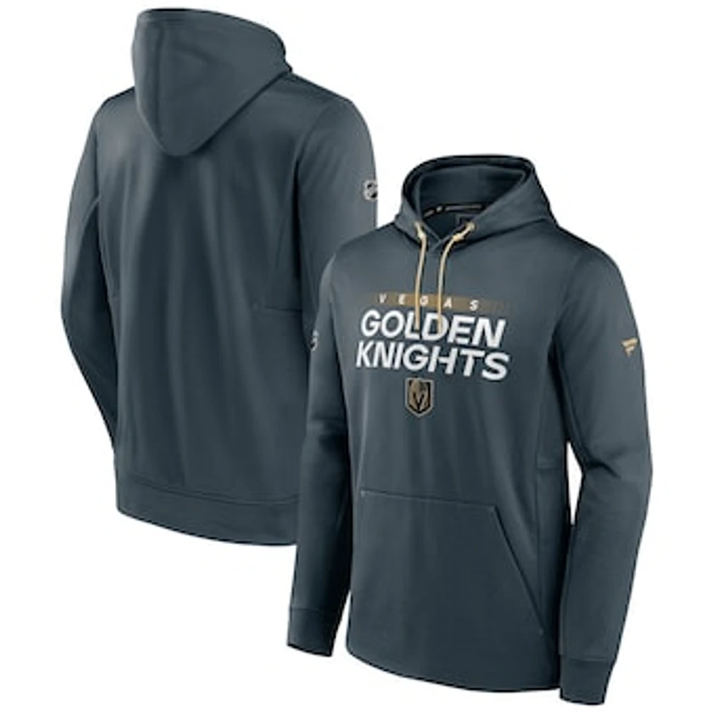 Men's Gray Vegas Golden Knights Authentic Pro Rink Pullover Hoodie