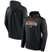 Men's Black Philadelphia Flyers Authentic Pro Rink Pullover Hoodie