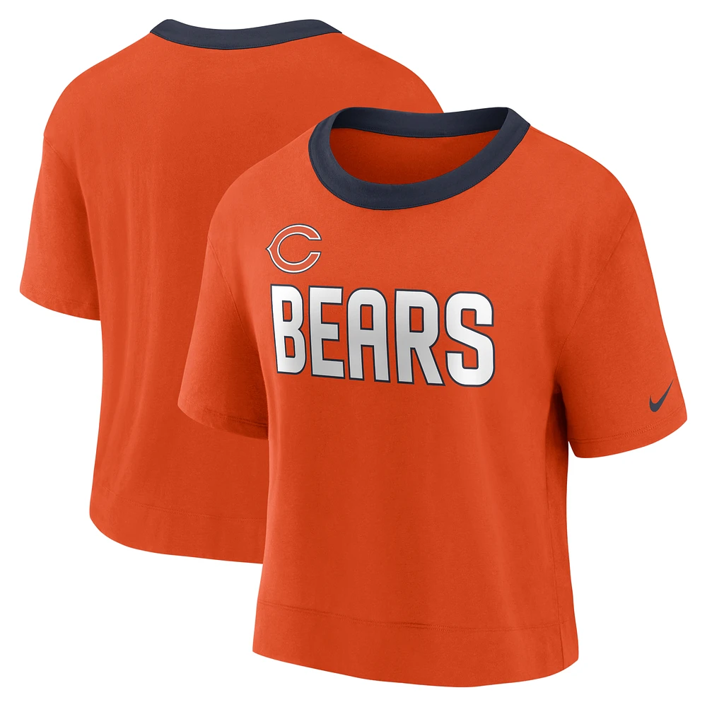 Women's Nike Orange Chicago Bears High Hip Fashion Cropped Top