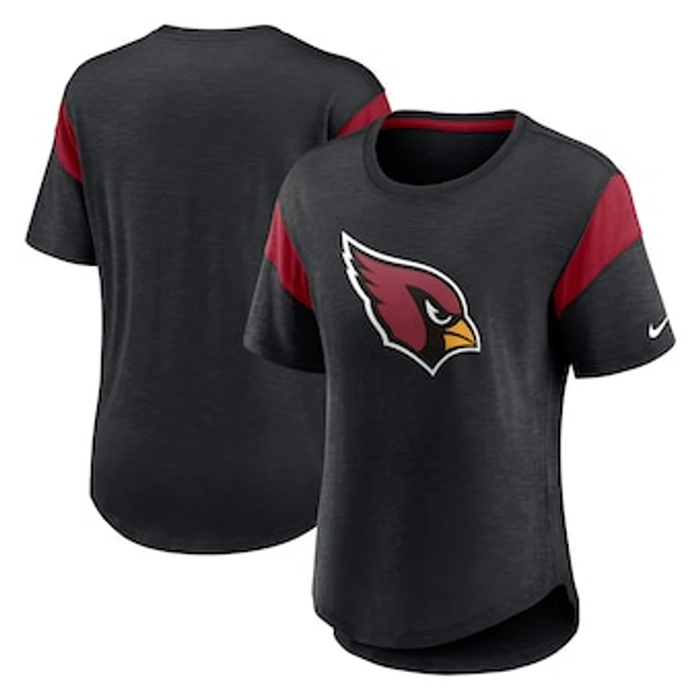 Women's Nike Heather Black Arizona Cardinals Primary Logo Fashion Top