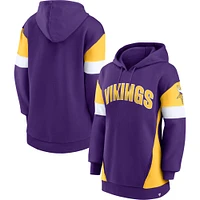 Women's Fanatics Purple/Gold Minnesota Vikings Lock It Down Pullover Hoodie