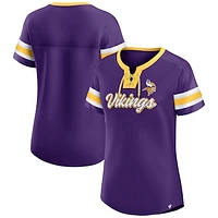 Women's Fanatics Purple Minnesota Vikings Original State Lace-Up T-Shirt