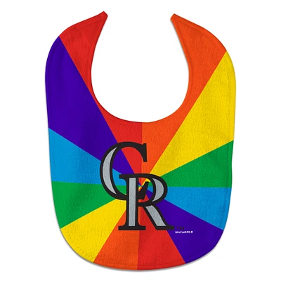 Newborn & Infant WinCraft Colorado Rockies Rainbow Baby Bib