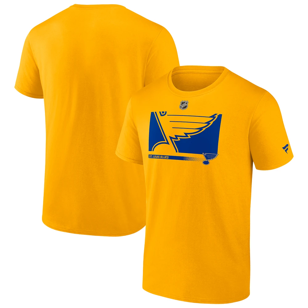 Men's Gold St. Louis Blues Authentic Pro Core Collection Secondary T-Shirt