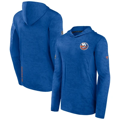 Men's Fanatics Royal New York Islanders Authentic Pro Rink Camo Pullover Hoodie