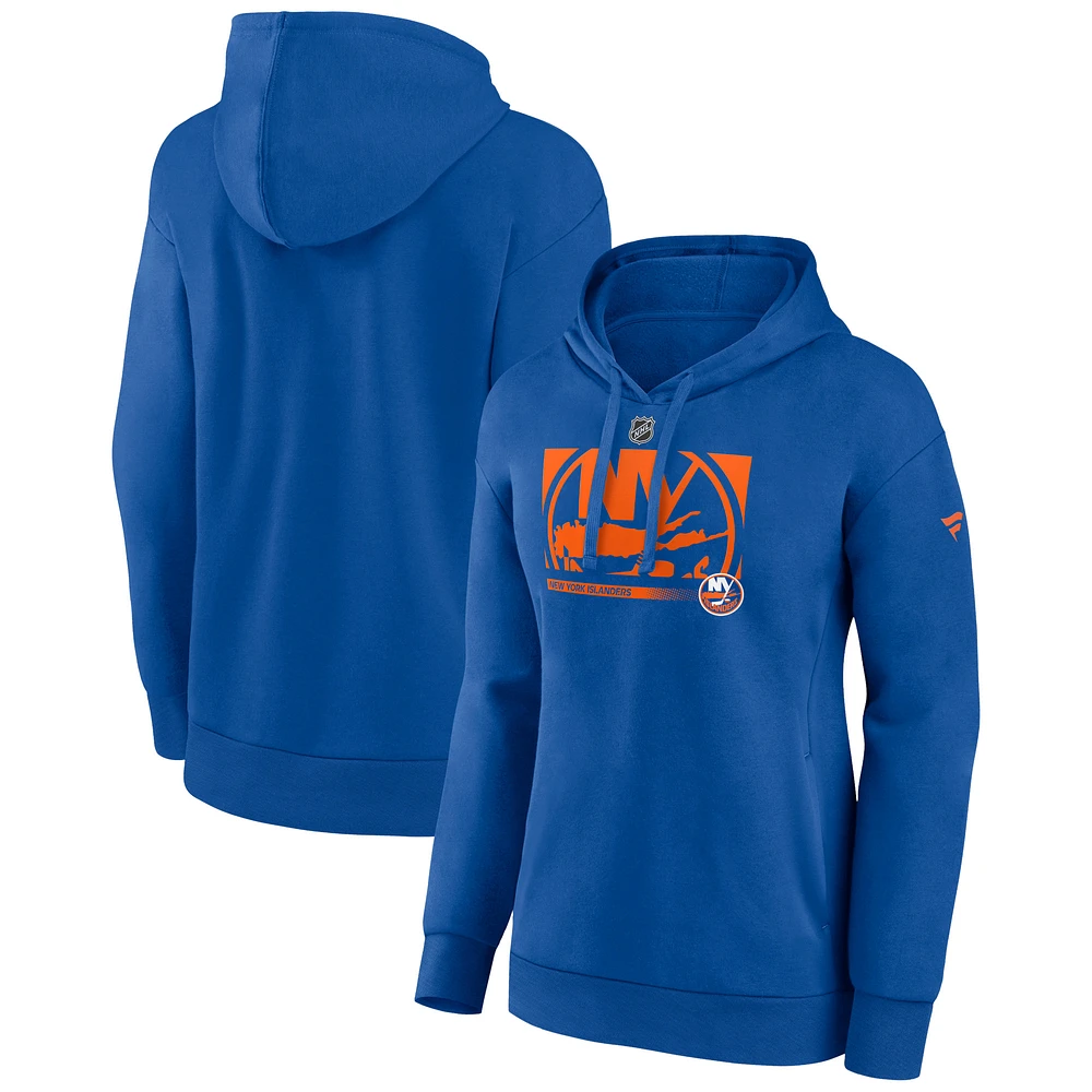 Women's Fanatics Royal New York Islanders Authentic Pro Core Collection Secondary Logo Pullover Hoodie