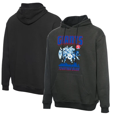 Men's Junk Food Black New York Giants Marvel Avengers Squad Pullover Hoodie