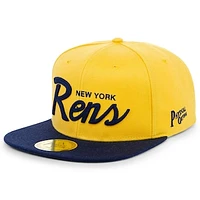 Men's Physical Culture Gold New York Rens Black Fives Snapback Adjustable Hat