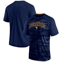 Men's Fanatics Navy West Virginia Mountaineers Arch Outline Raglan T-Shirt