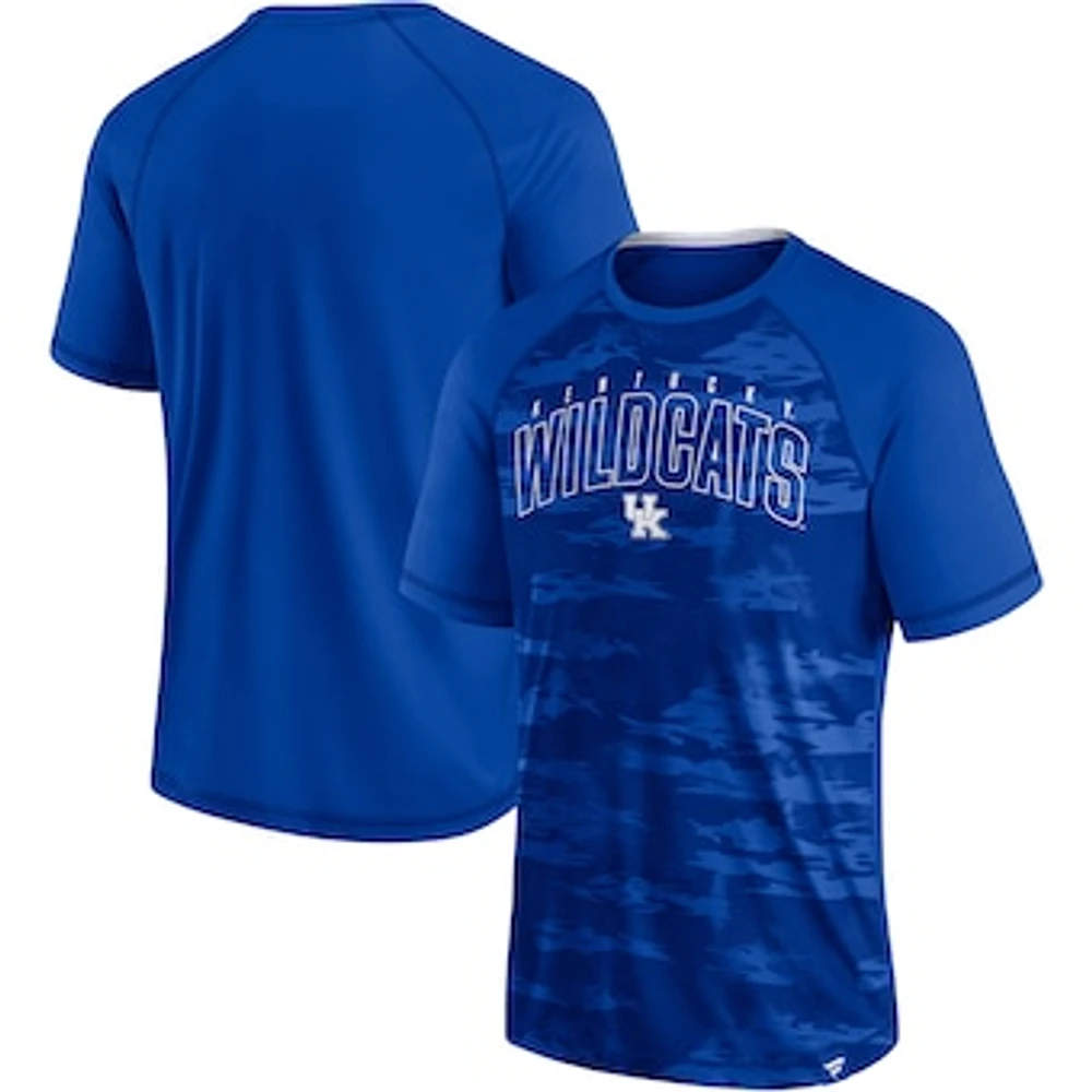 Men's Fanatics Royal Kentucky Wildcats Arch Outline Raglan T-Shirt