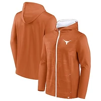 Men's Fanatics Texas Orange Texas Longhorns Ball Carrier Full-Zip Hoodie