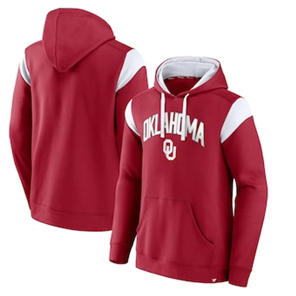 Men's Fanatics Crimson Oklahoma Sooners Game Over Pullover Hoodie