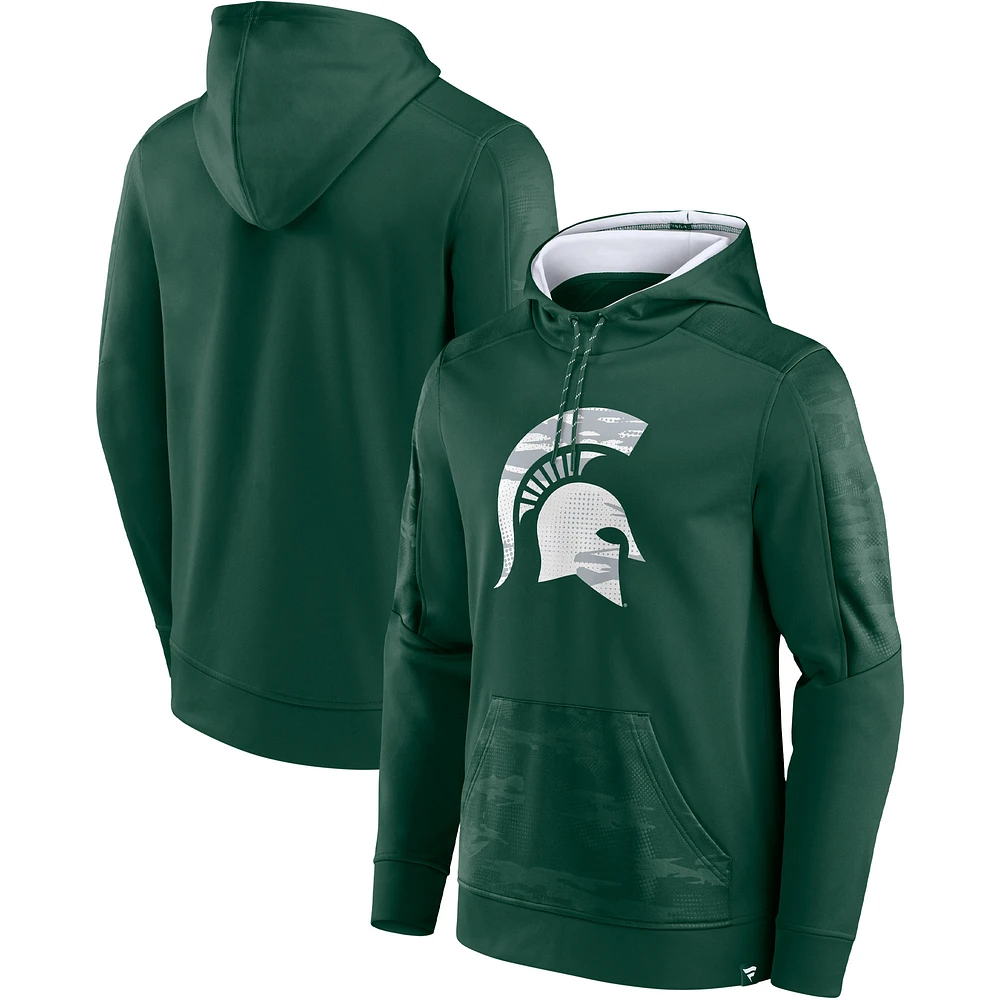 Men's Fanatics Green Michigan State Spartans On The Ball Pullover Hoodie