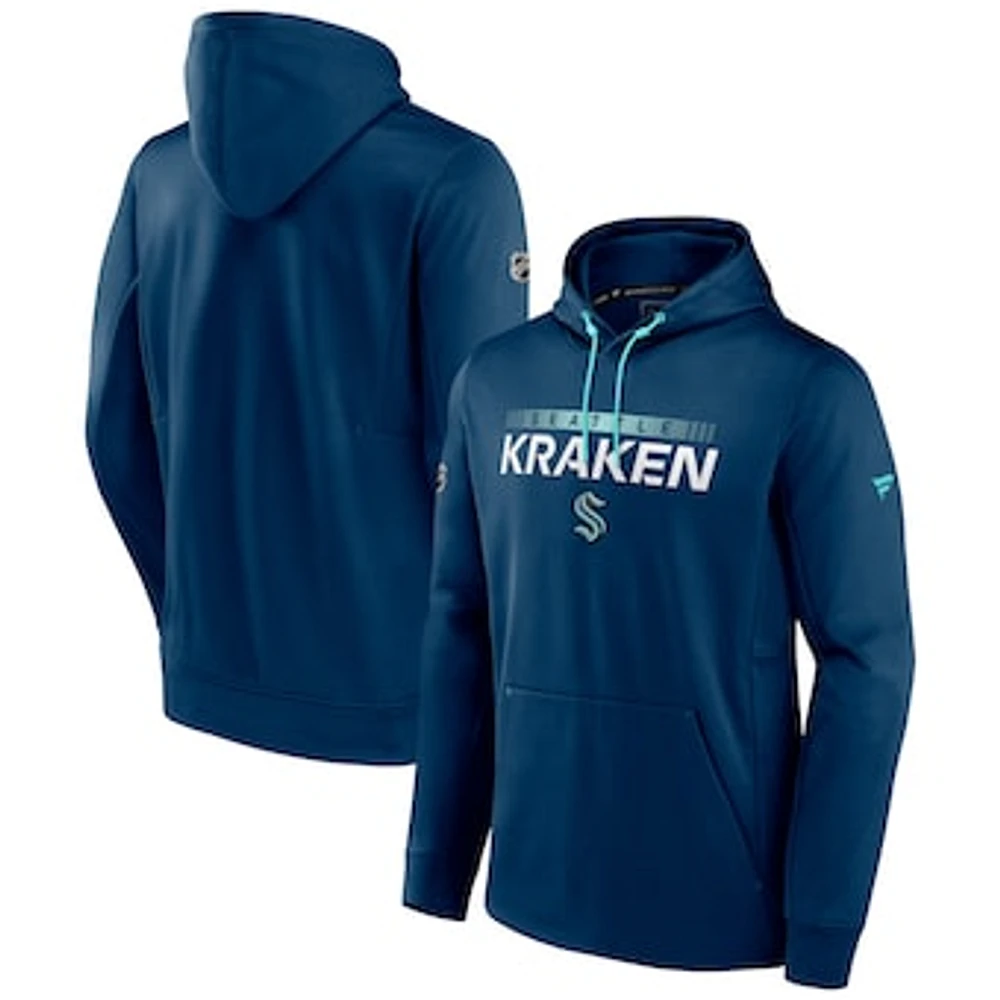 Men's Fanatics Deep Sea Blue Seattle Kraken Authentic Pro Performance - Pullover Hoodie