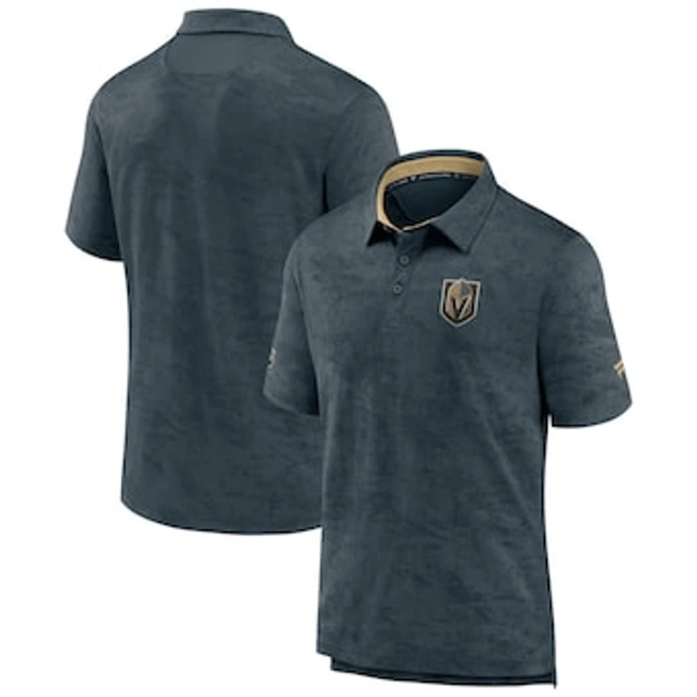 Men's Fanatics Gray Vegas Golden Knights Authentic Pro - Polo