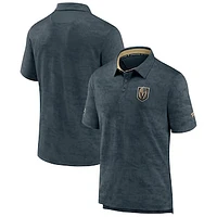 Men's Fanatics Gray Vegas Golden Knights Authentic Pro - Polo