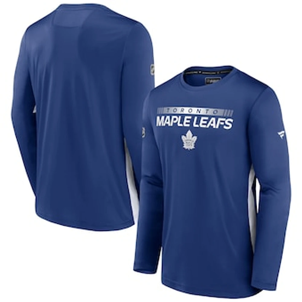 Men's Fanatics Blue Toronto Maple Leafs Authentic Pro Tech - Long Sleeve T-Shirt