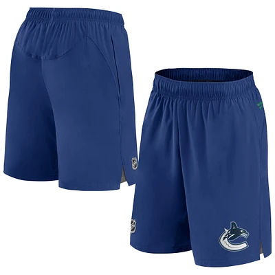 Men's Fanatics Blue Vancouver Canucks Authentic Pro Tech - Shorts