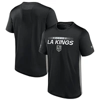 Men's Fanatics Black/Silver Los Angeles Kings Authentic Pro Rink Tech T-Shirt