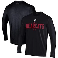 Men's Under Armour Black Cincinnati Bearcats Performance Long Sleeve T-Shirt