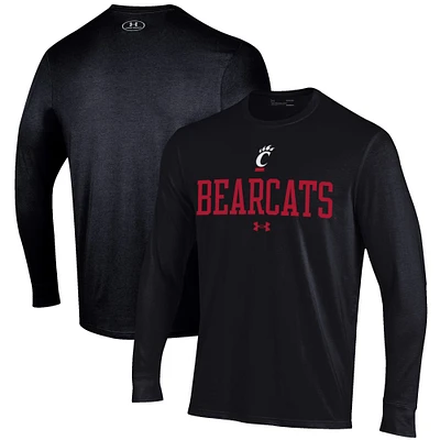 Men's Under Armour Black Cincinnati Bearcats Performance Long Sleeve T-Shirt