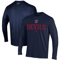 Men's Under Armour Navy FDU-Florham Devils Performance Long Sleeve T-Shirt