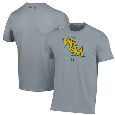 Men's Under Armour Gray William & Mary Tribe Primary Performance T-Shirt
