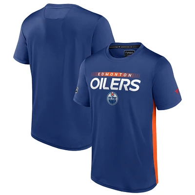 Men's Fanatics Navy Edmonton Oilers Authentic Pro Tech - T-Shirt