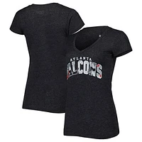 Women's New Era Heathered Black Atlanta Falcons Training Camp V-Neck T-Shirt