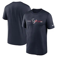 Men's Nike Navy Houston Texans Horizontal Lockup Legend T-Shirt