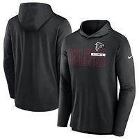 Men's Nike Black Atlanta Falcons Lightweight Performance Hooded Long Sleeve T-Shirt