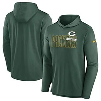 Men's Nike Green Bay Packers Lightweight Performance Hooded Long Sleeve T-Shirt