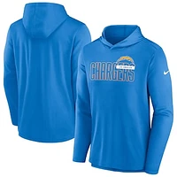 Men's Nike Powder Blue Los Angeles Chargers Lightweight Performance Hooded Long Sleeve T-Shirt