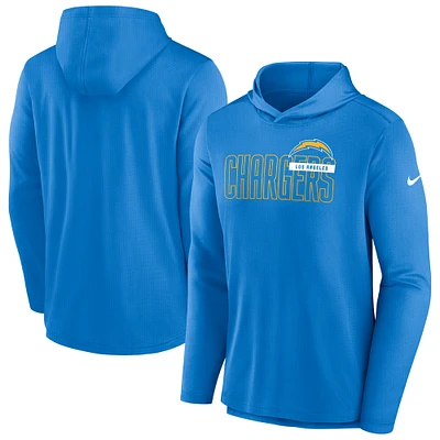 Men's Nike Powder Blue Los Angeles Chargers Lightweight Performance Hooded Long Sleeve T-Shirt