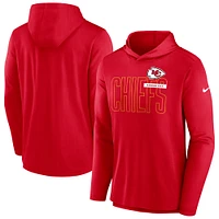 Men's Nike Red Kansas City Chiefs Lightweight Performance Hooded Long Sleeve T-Shirt