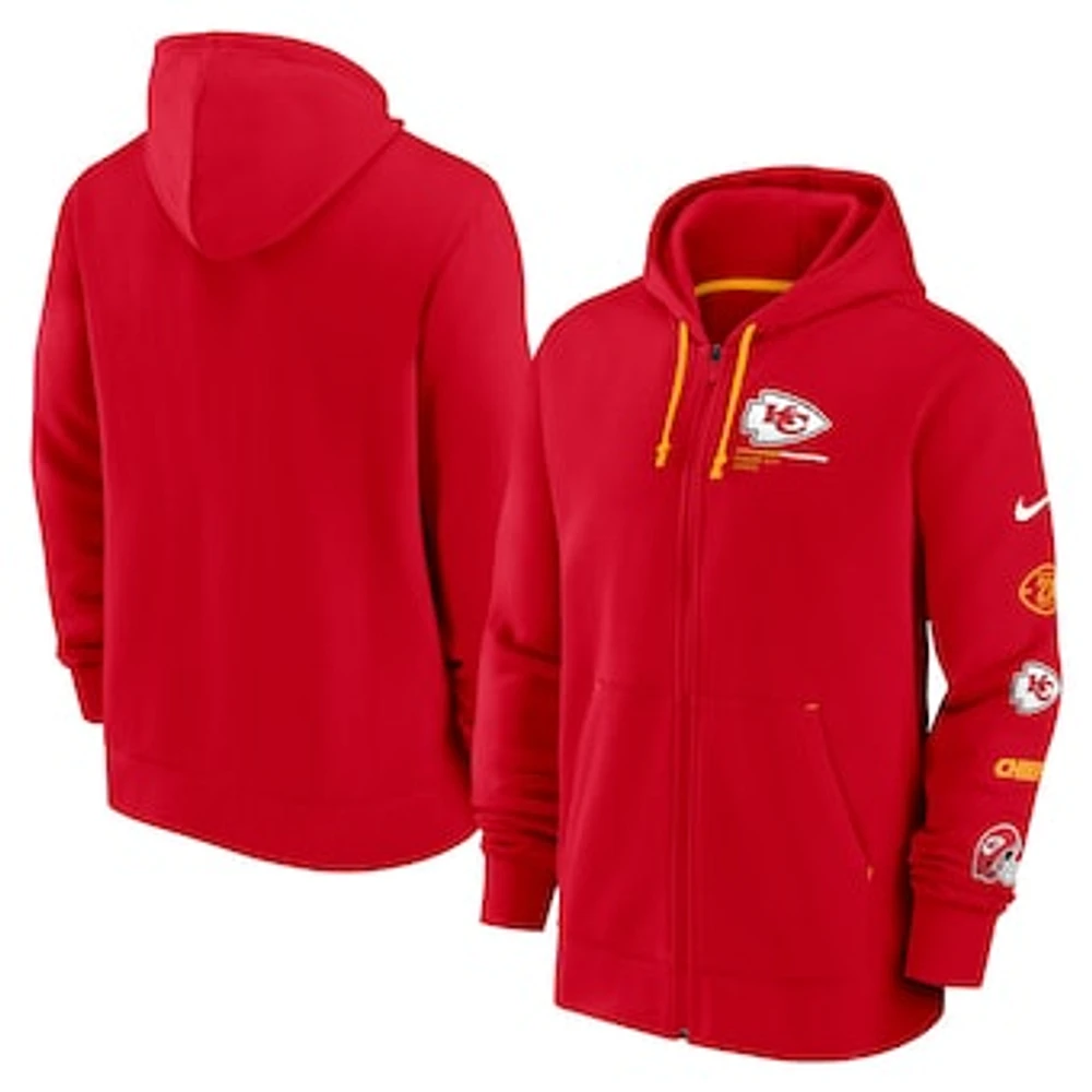 Men's Nike Red Kansas City Chiefs Surrey Full-Zip Hoodie