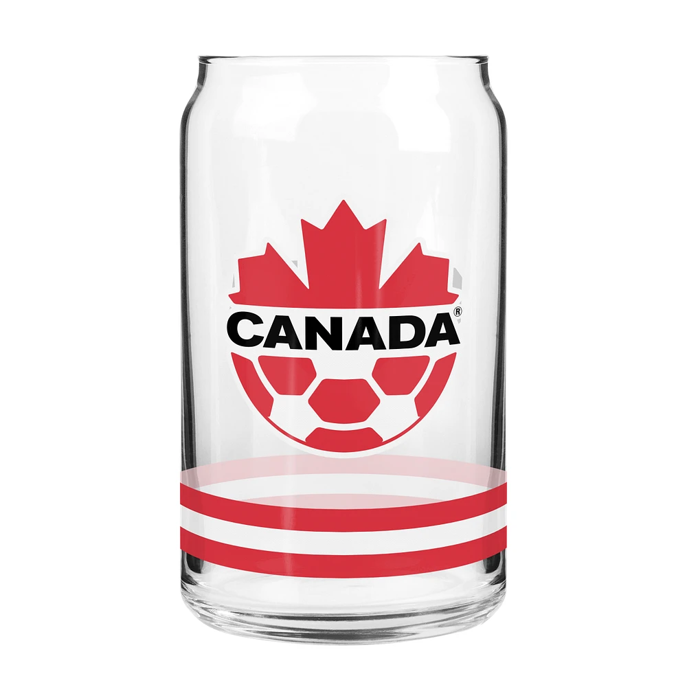 The Sports Vault Canada Soccer - 16oz. Can Glass