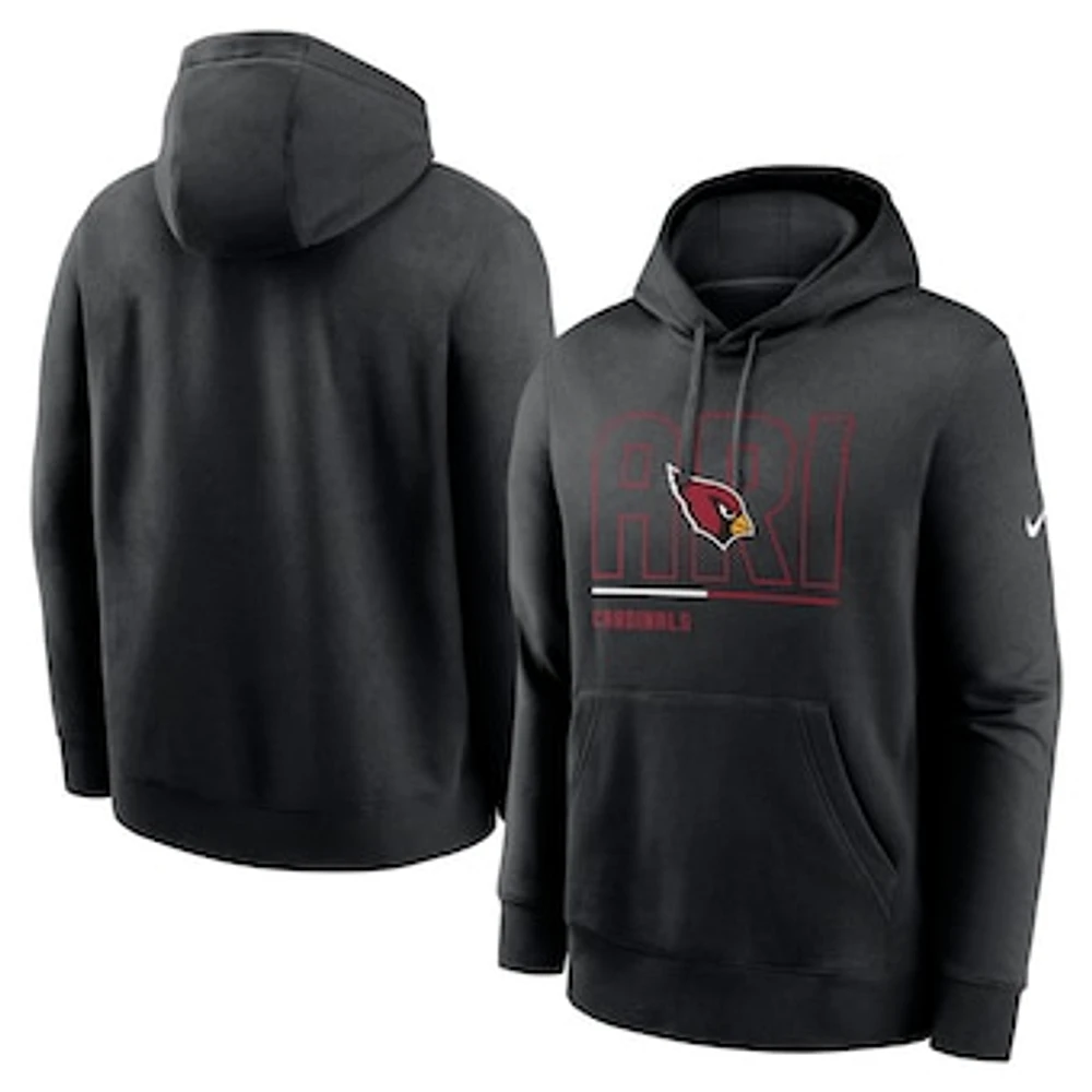 Men's Nike Black Arizona Cardinals City Code Club Fleece Pullover Hoodie