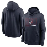 Men's Nike Navy Houston Texans City Code Club Fleece Pullover Hoodie