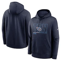 Men's Nike Navy Tennessee Titans City Code Club Fleece Pullover Hoodie