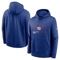 Men's Nike Royal New York Giants City Code Club Fleece Pullover Hoodie