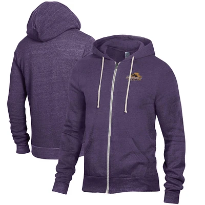 Men's Purple Emerson College Lions Rocky Full-Zip Hoodie