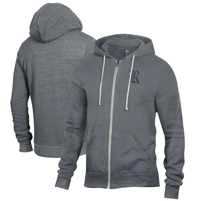Men's Gray Rice Owls Rocky Full-Zip Hoodie