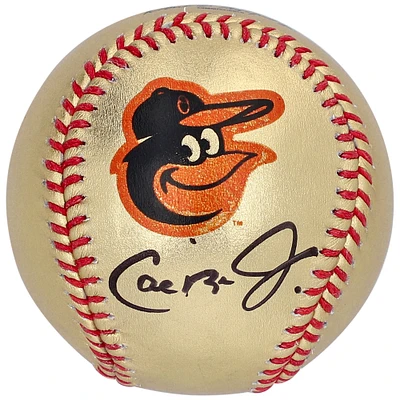 Cal Ripken Jr. Baltimore Orioles Autographed Gold Leather Baseball