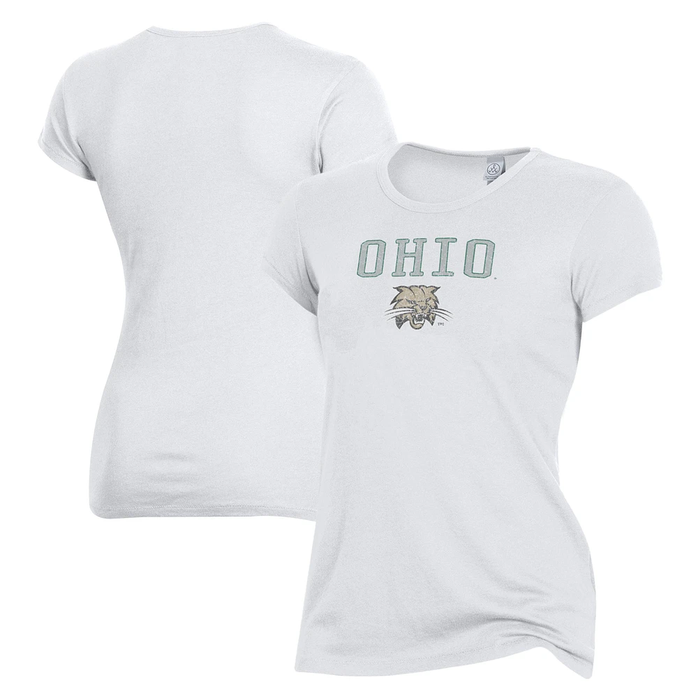 Women's Alternative Apparel White Ohio Bobcats The Keepsake T-Shirt