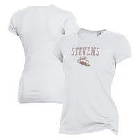 Women's Alternative Apparel White Stevens Institute of Technology Ducks The Keepsake T-Shirt